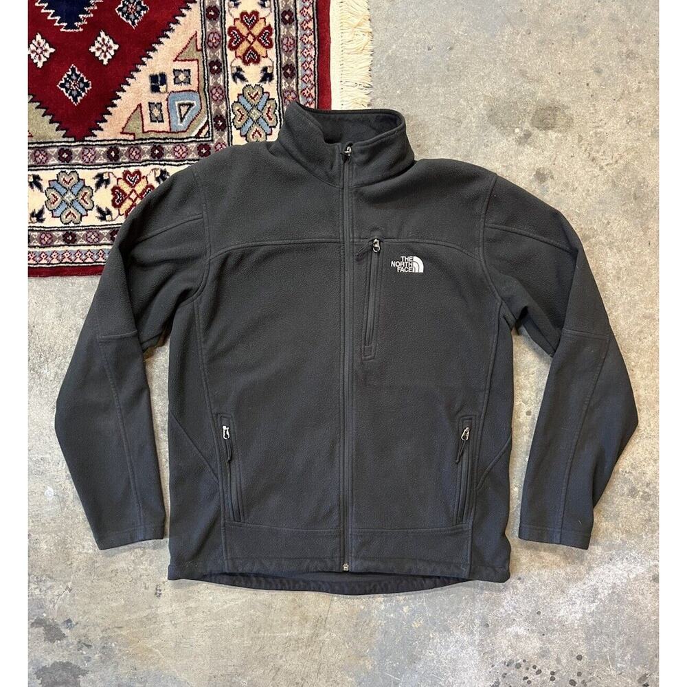 The North Face Fleece Jacket Men’s Size Large Black Full Zip Up Fall 2013 Rare